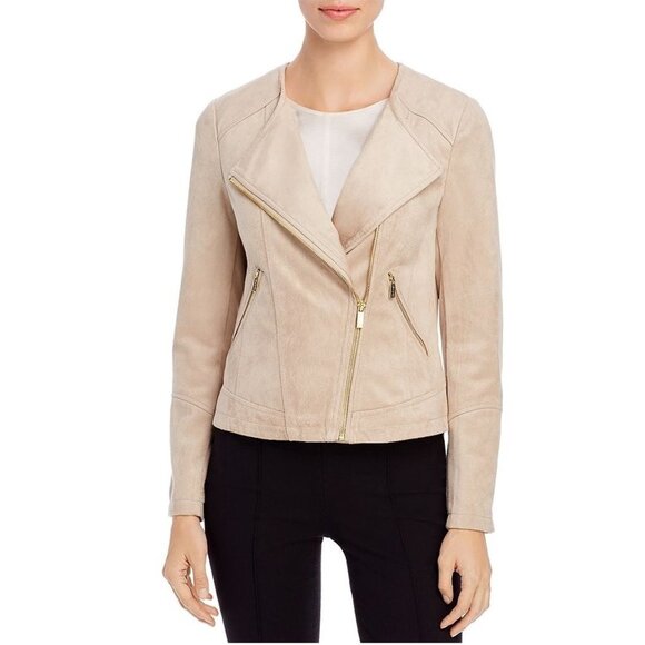 Calvin Klein Faux Suede Moto Jacket - Picture 1 of 1